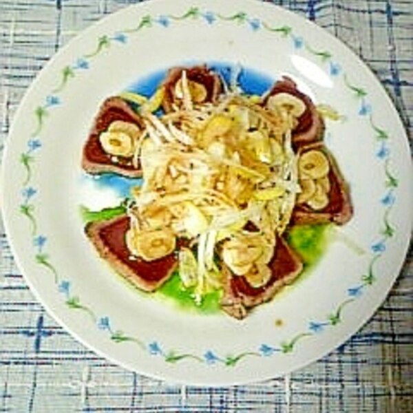 鰹たたきのねぎにんにく醤油 レシピ 作り方 By ティア アスラン 楽天レシピ 鰹たたきのねぎにんにく醤油 レシピ 作り方 By ティア アスラン 楽天レシピ