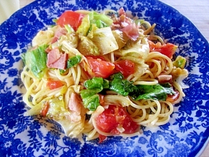 ランチに トマトとレタスのパスタ レシピ 作り方 By アルプスの乙女 楽天レシピ ランチに トマトとレタスのパスタ レシピ 作り方 By アルプスの乙女 楽天レシピ