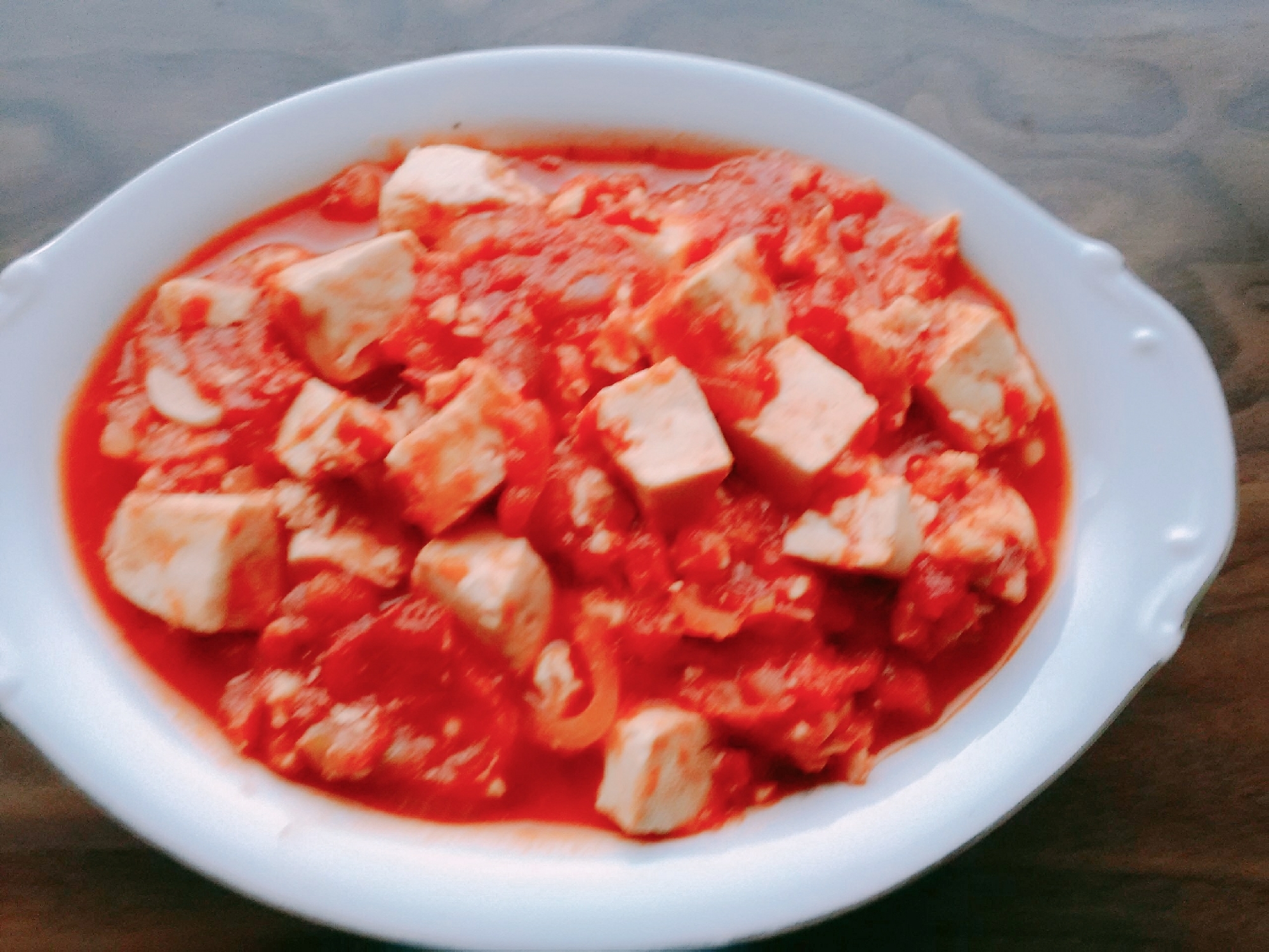 ササミと豆腐のトマト煮