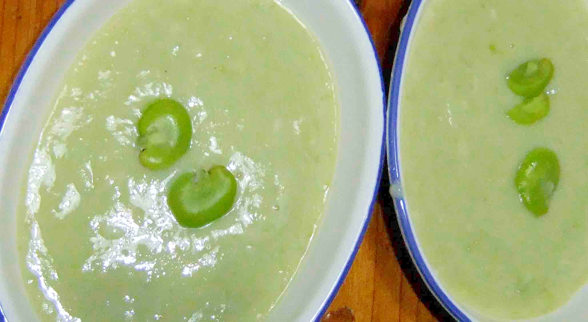 空豆と豆乳のスープ