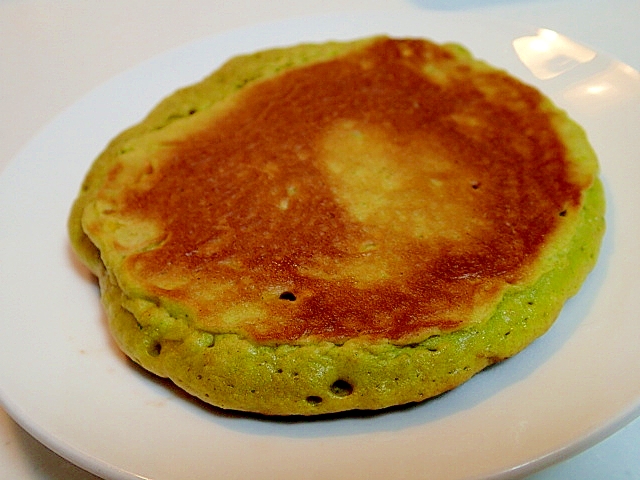 南瓜と餡子と青汁のホットケーキ