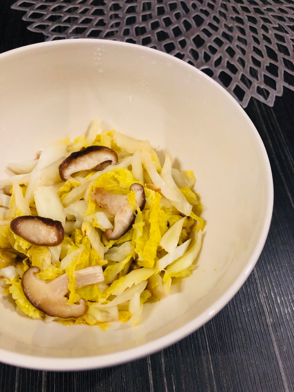 白菜と椎茸の洋風レンジ煮
