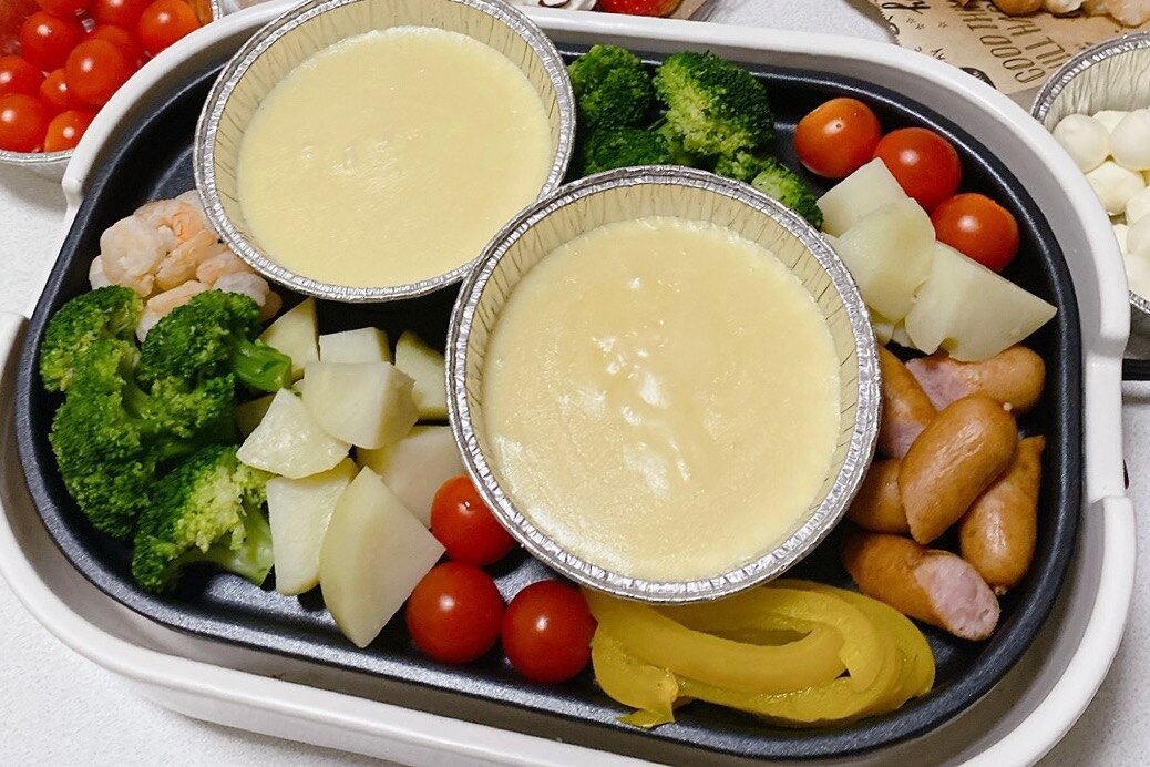 パーティーに ホットプレートでチーズフォンデュ レシピ 作り方 By おにぎりちゃん 楽天レシピ