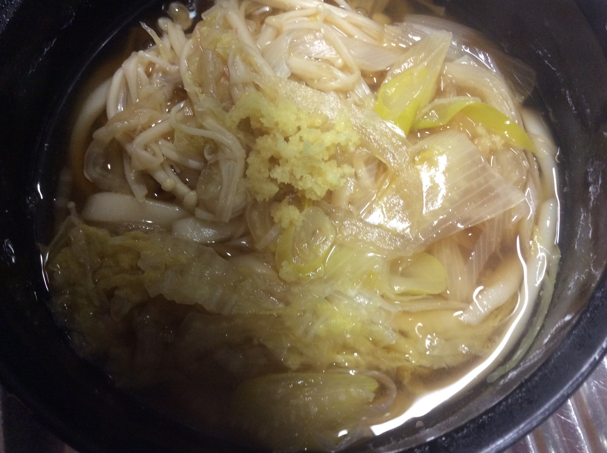 野菜いっぱいの温うどん