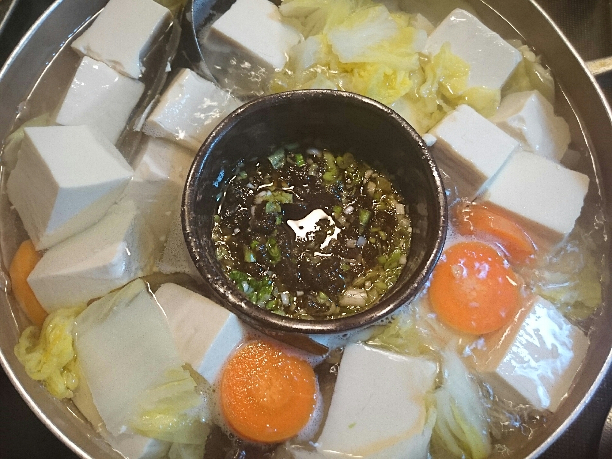 野菜たっぷり入った❗我が家の湯豆腐