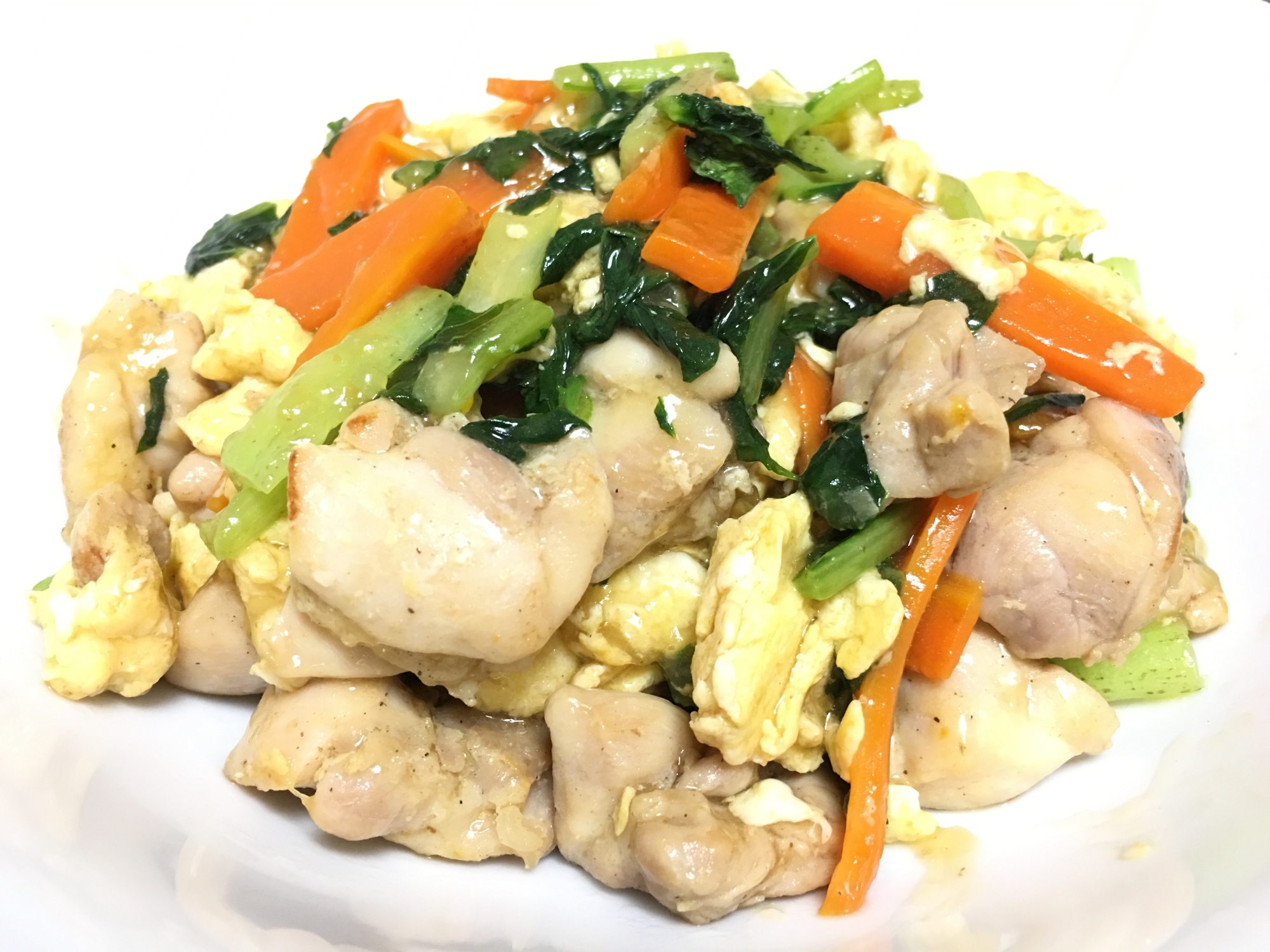 鶏肉と小松菜の中華風♩