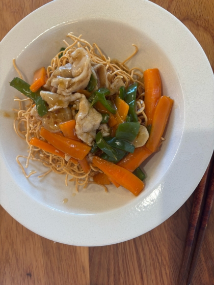 簡単♪野菜で皿うどん✧˖°かた焼きそば✧˖°