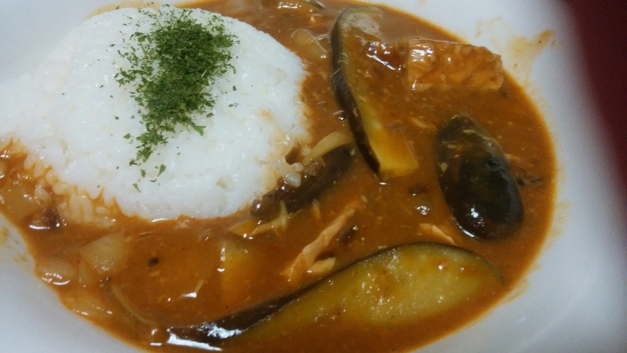 さば缶となすのカレー