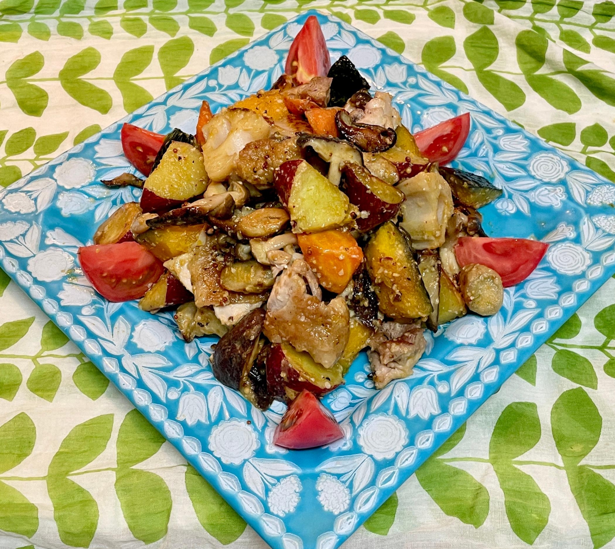 デリみたい♡根菜とキノコとチキンのマリネ風