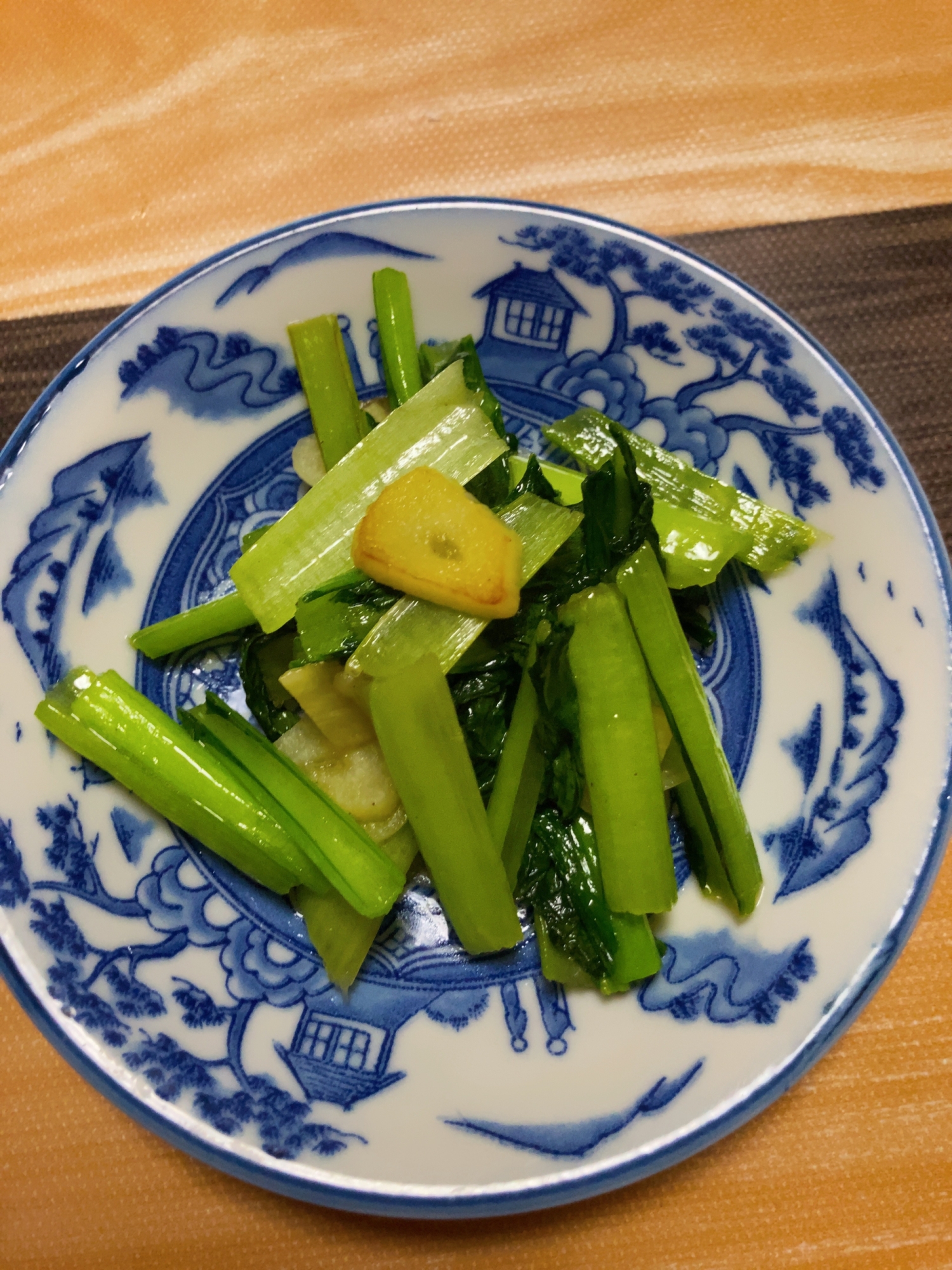 小松菜とニンニク炒め