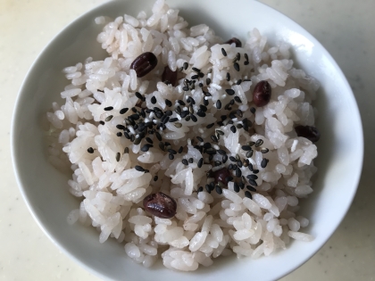 お早うございます♪赤飯が手軽に作れてとっても美味しかったです！ご馳走さまでした⭐︎
今日は涼しいです^_^