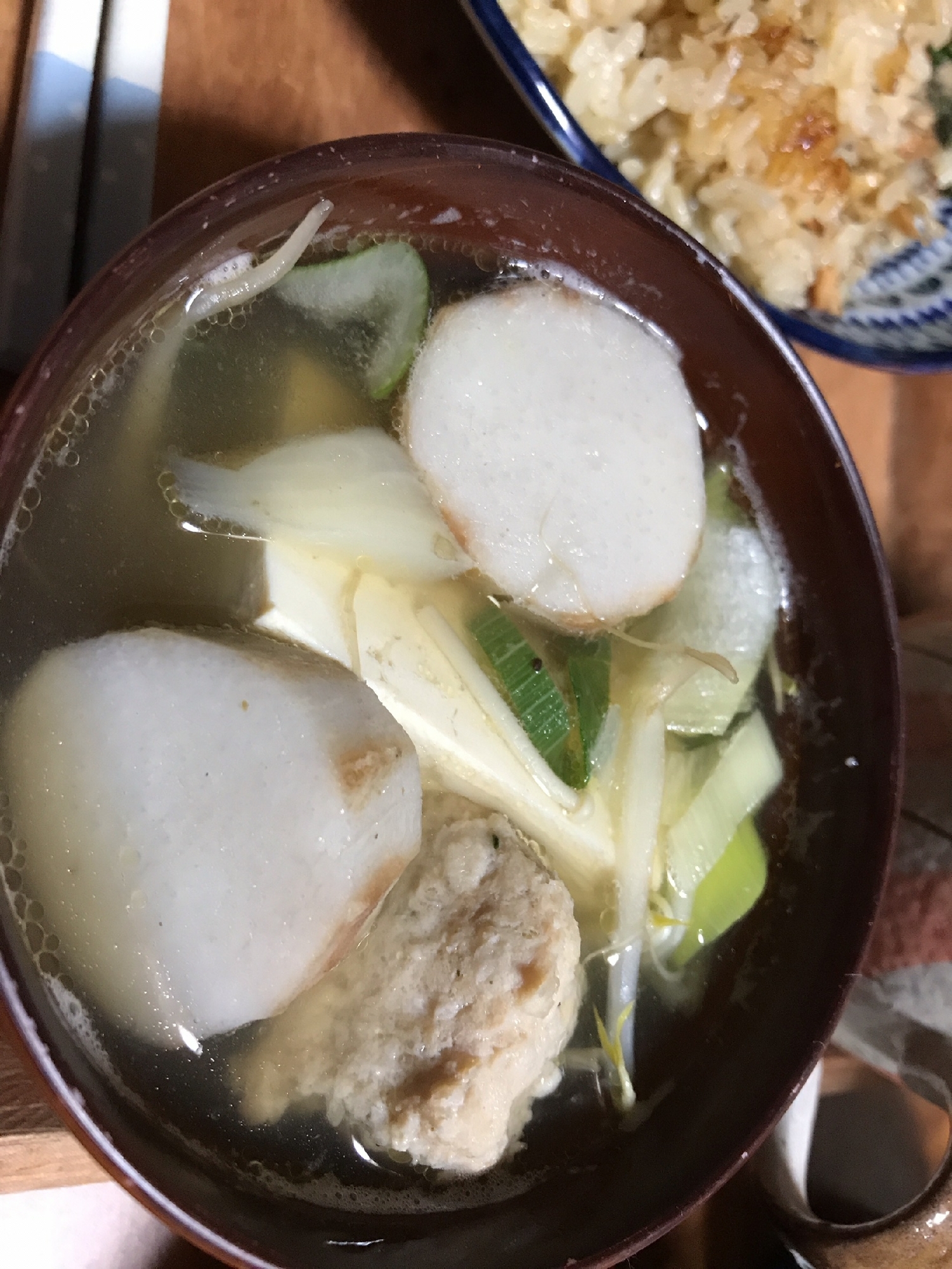 豆腐と里芋と鶏だんごのスープ