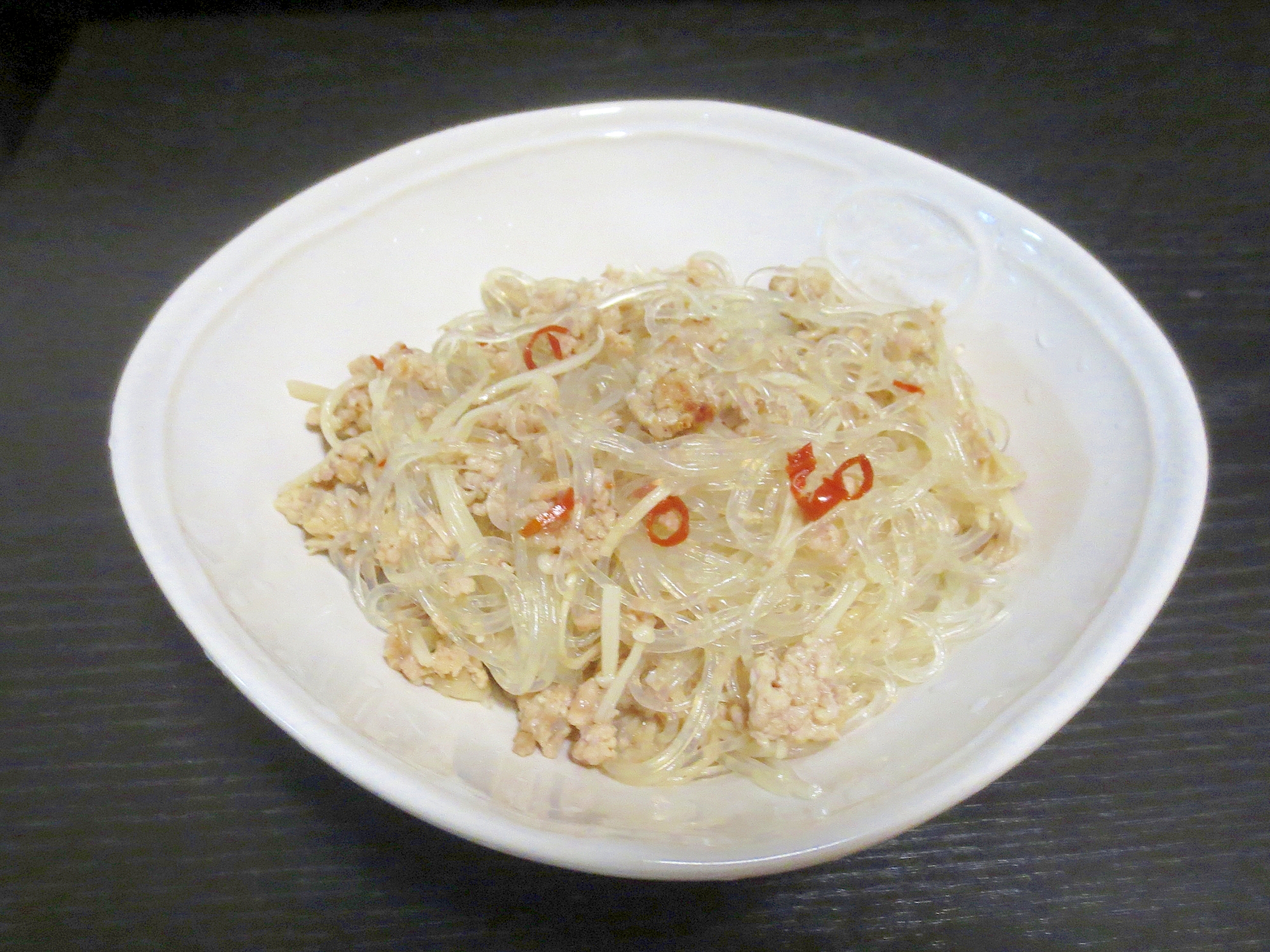 鶏ひき肉と春雨のさっぱり煮