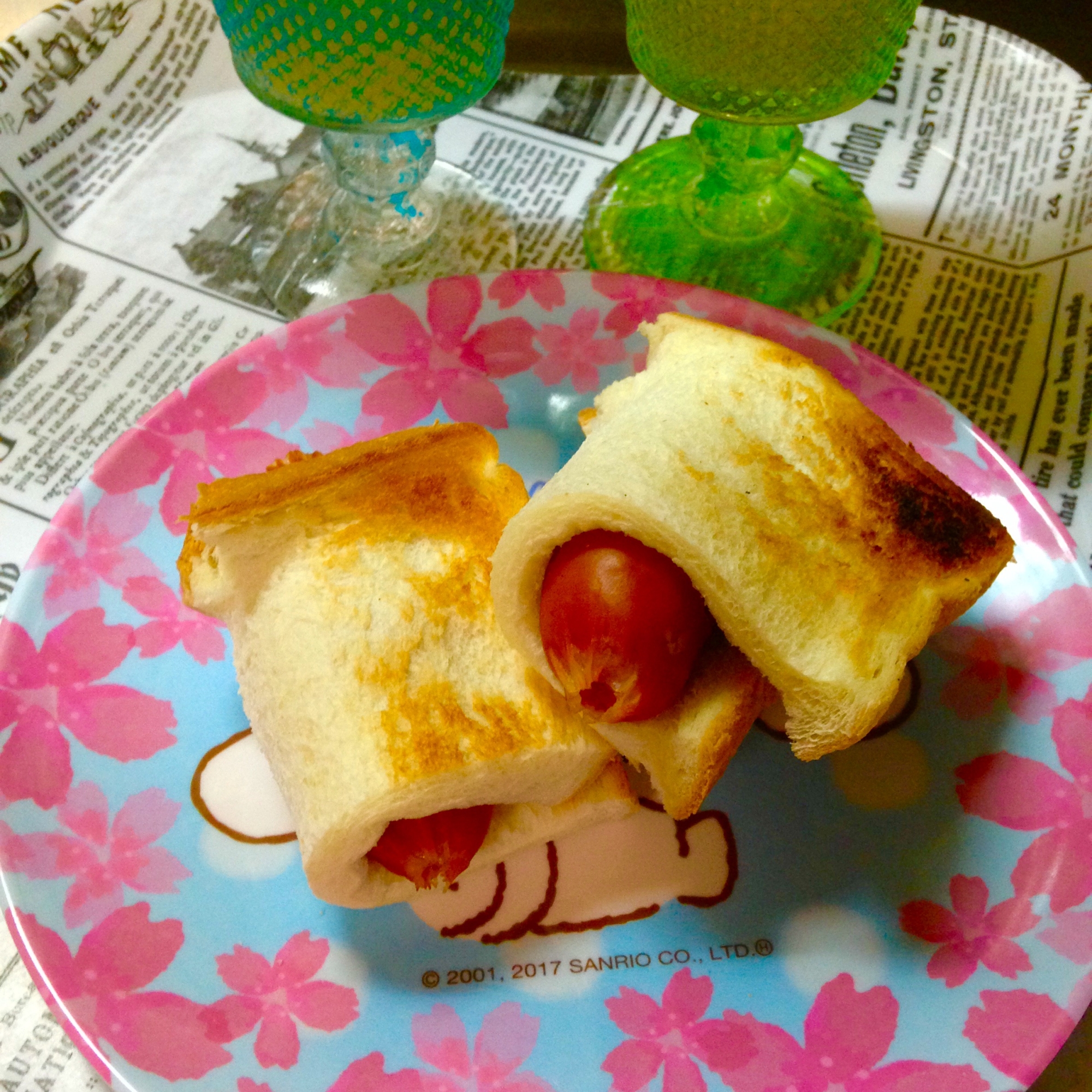 忙しい朝に♪5分でフランクホットサンド♪