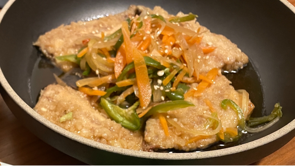 揚げずにヘルシー♪さっぱり鯵の南蛮漬け