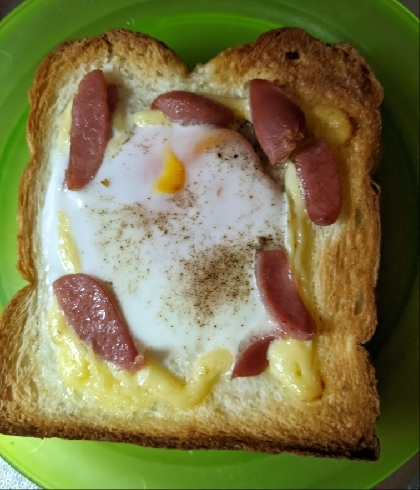 ★朝食★ベーコン＆チーズの卵トースト