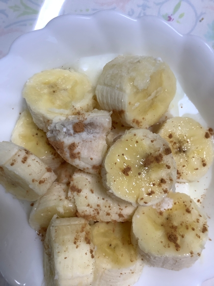 【オートミール☘️食物繊維】バナナのシナモン煮込み