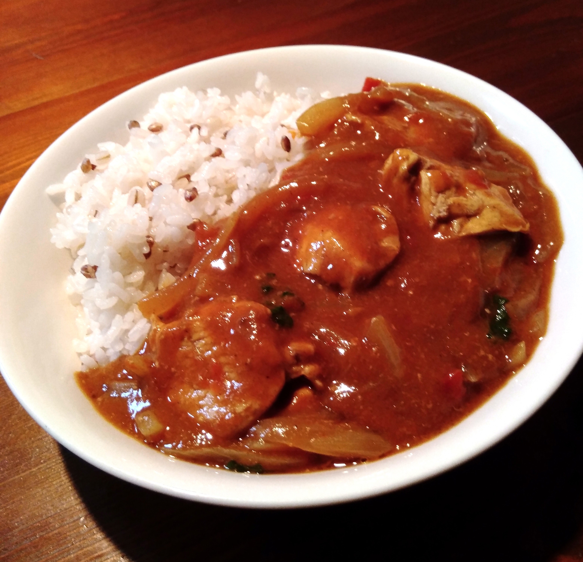 チキンとトマトのヘルシーカレー(o^^o)