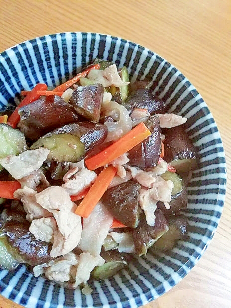 茄子の豚肉炒め