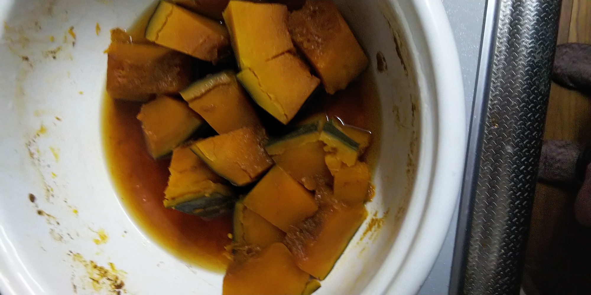 おでんの残り汁で・かぼちゃの煮物