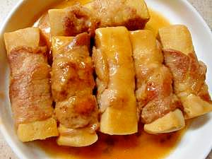 お弁当レシピ　高野豆腐の豚肉巻き