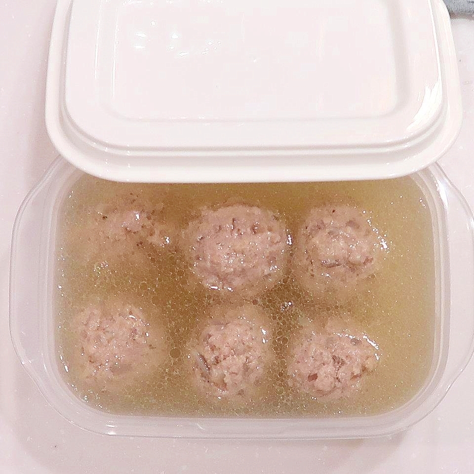 茹でて作る豚肉団子☆生姜風味☆料理の素材に★無塩