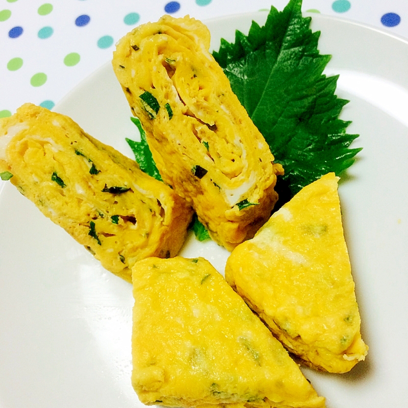 青紫蘇大好き!シソ入り卵焼き