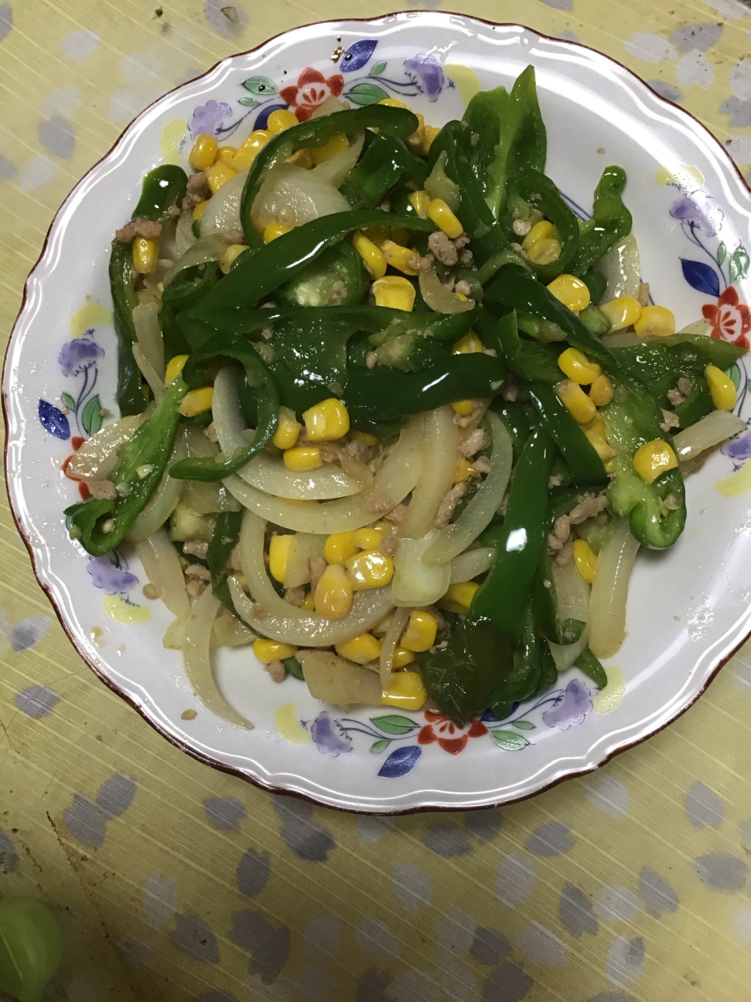 野菜炒めコーン入り