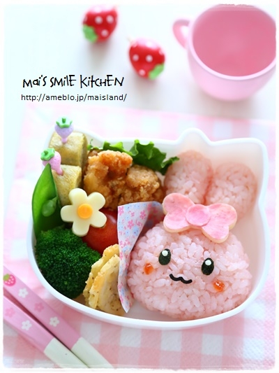 キャラ弁*マザーガーデン♡うさももちゃん♪