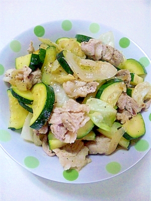 超簡単 ズッキーニと豚肉の炒め物 レシピ 作り方 By 海と星のママ 楽天レシピ