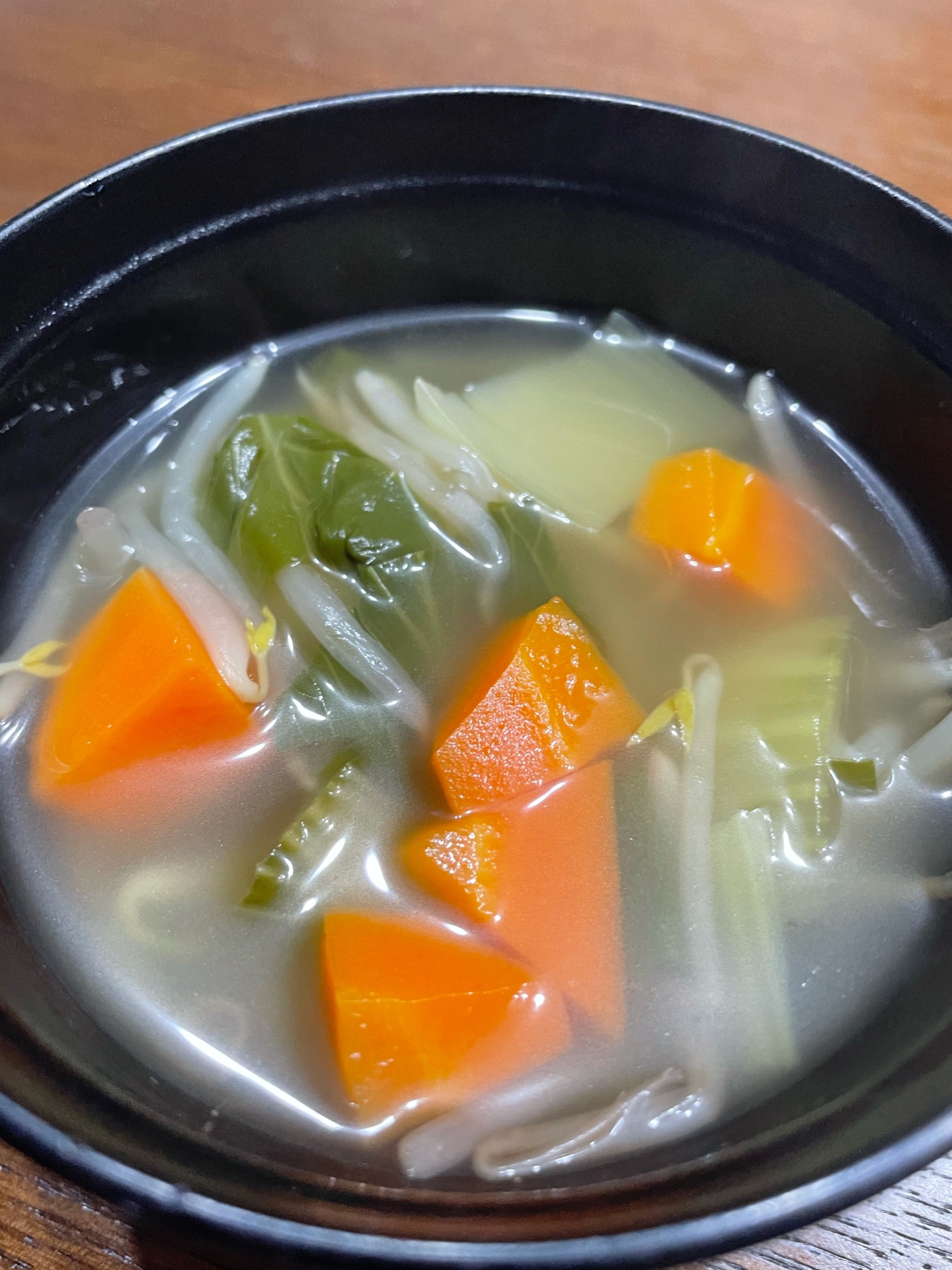 人参と小松菜のコンソメスープ
