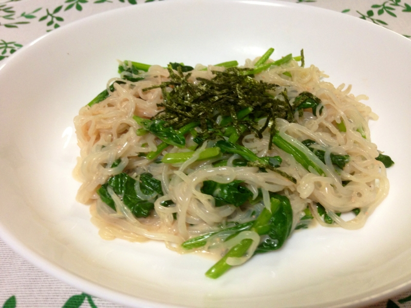 【ダイエットメニュー】白滝のたらこクリームスパ