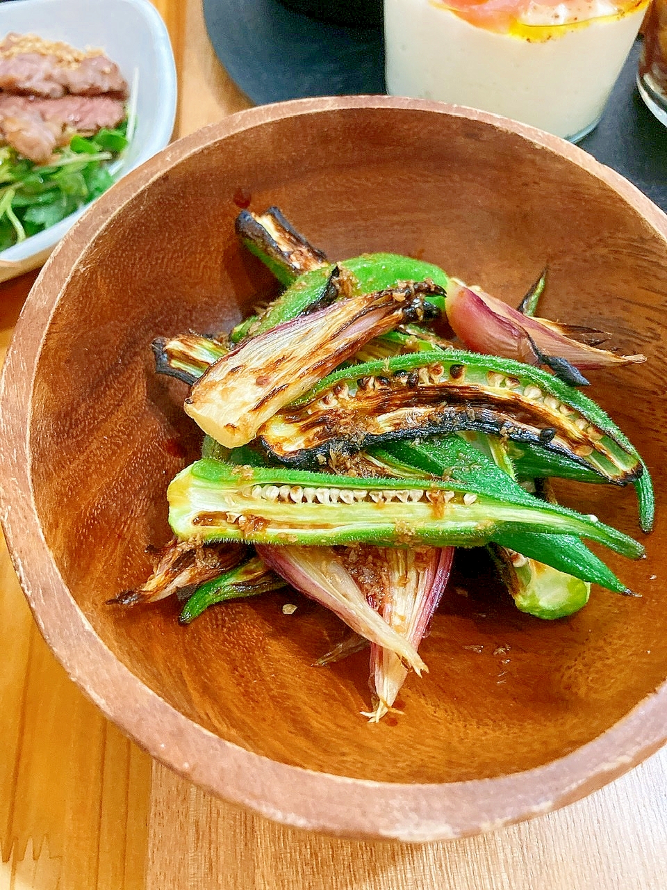 焼き野菜が新鮮！オクラとみょうがのバルサミコ和え