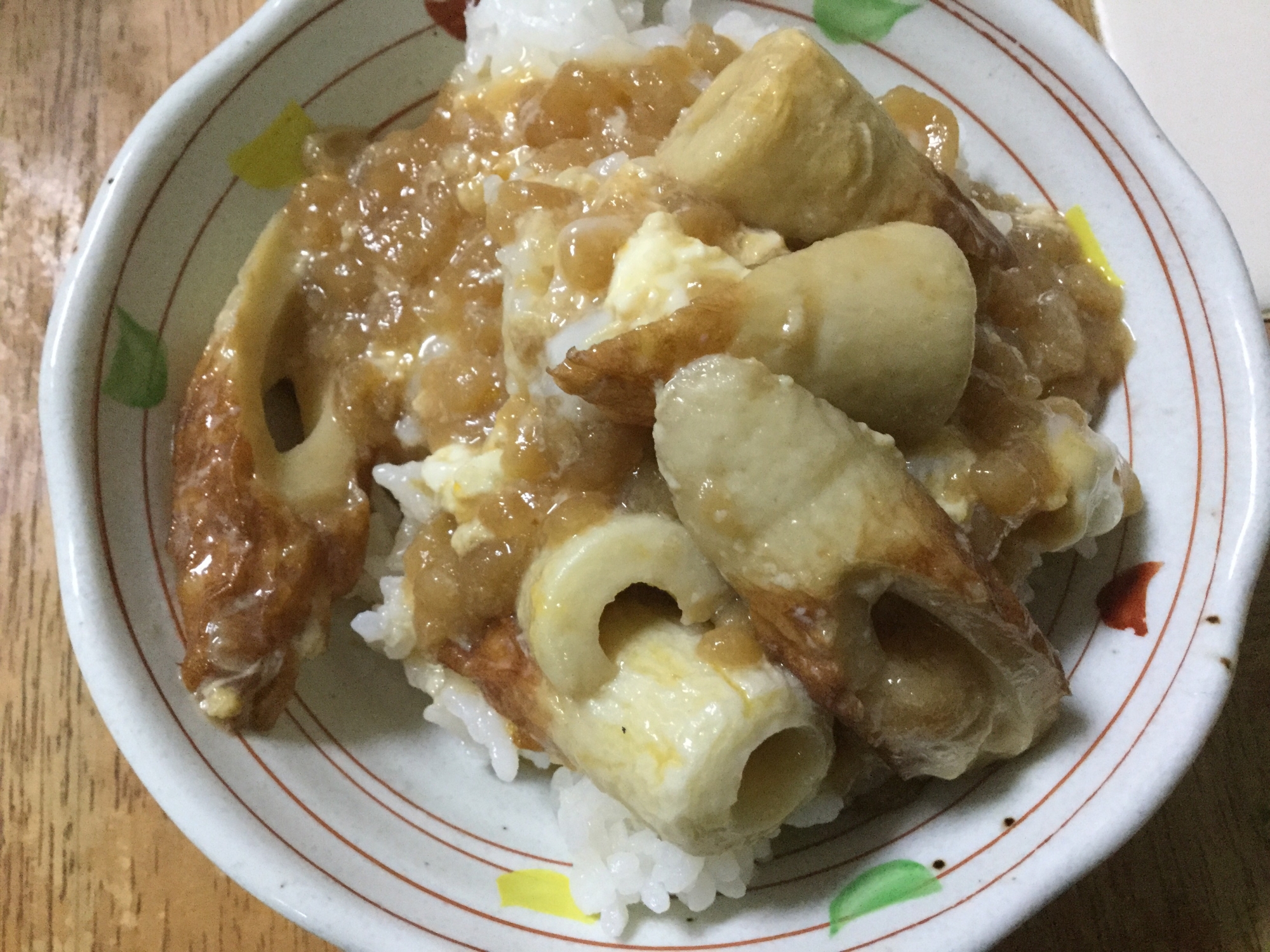 ちくわたぬき丼♩