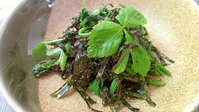 ほうれん草と三つ葉の磯部和え