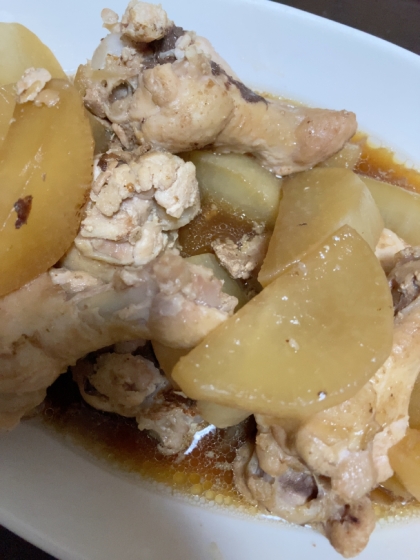 圧力鍋で時短！手羽元と大根のこってり煮♪