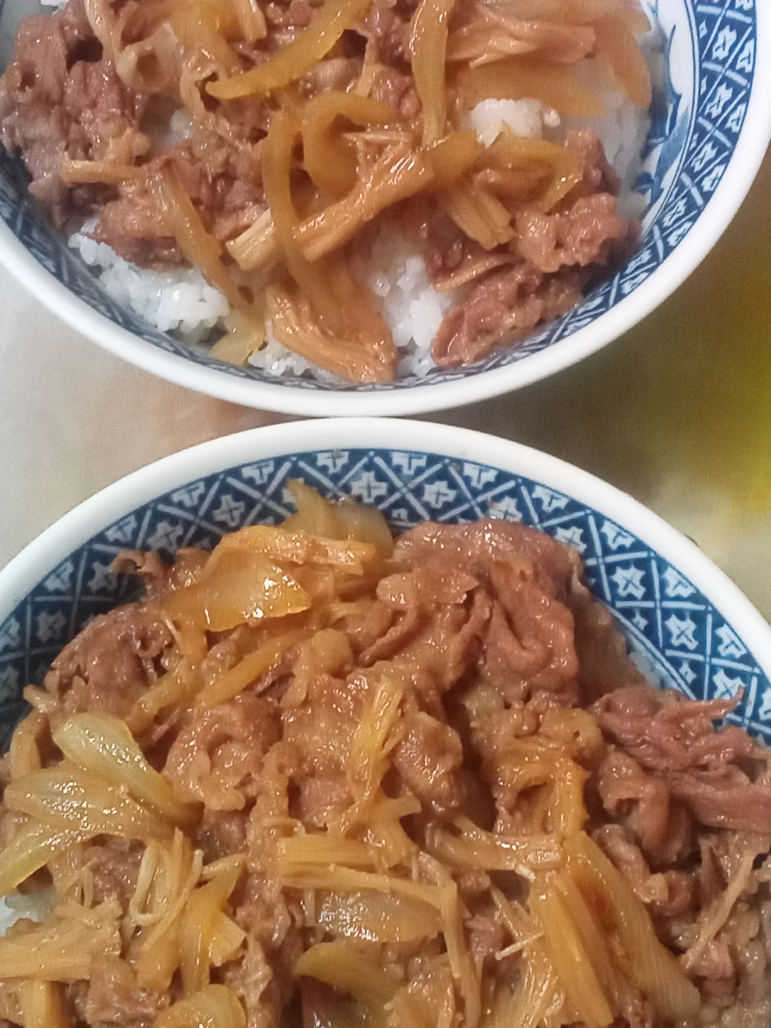 えのき茸と玉ねぎの☆牛丼