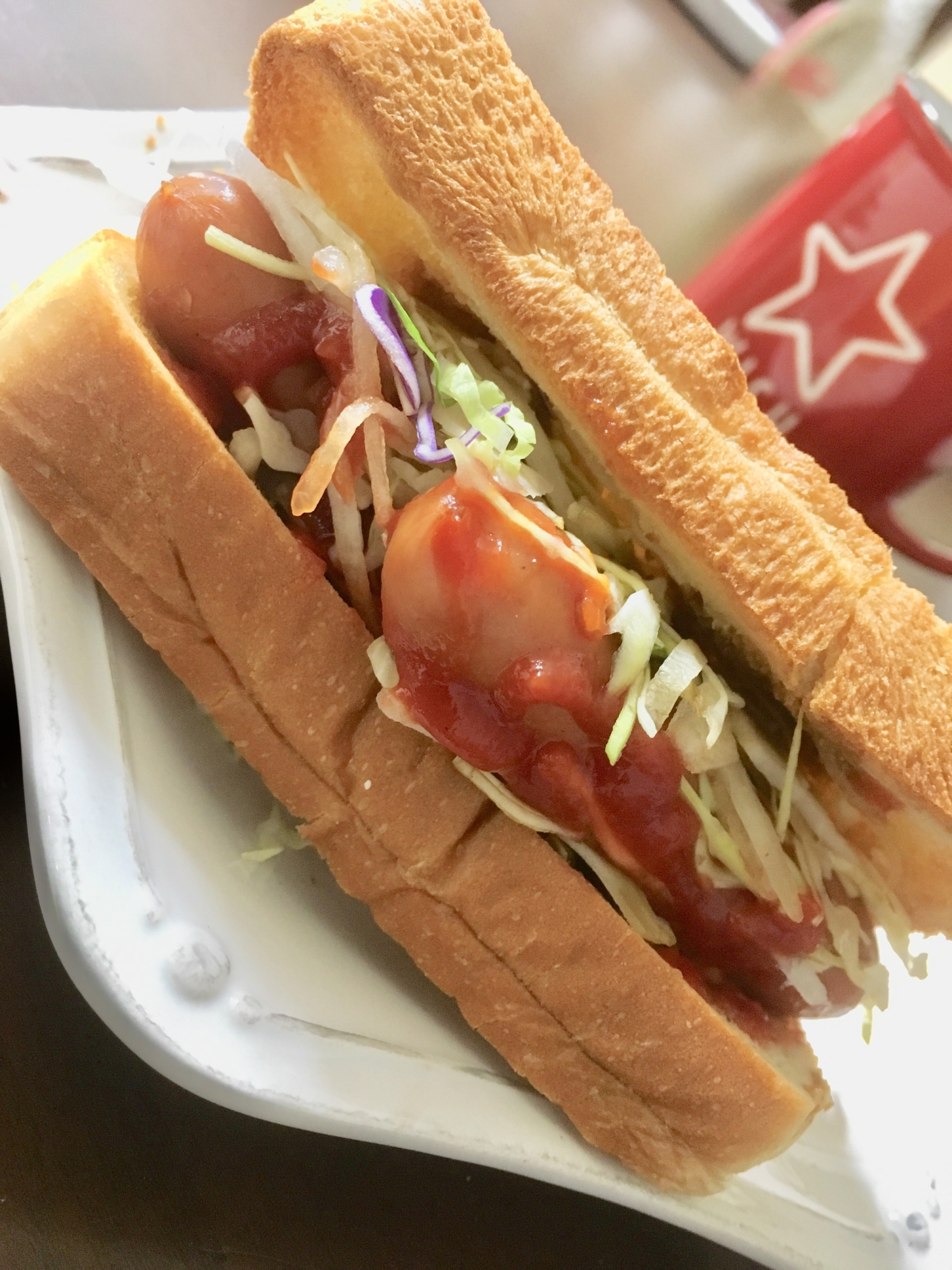 食パンでホットドッグ★