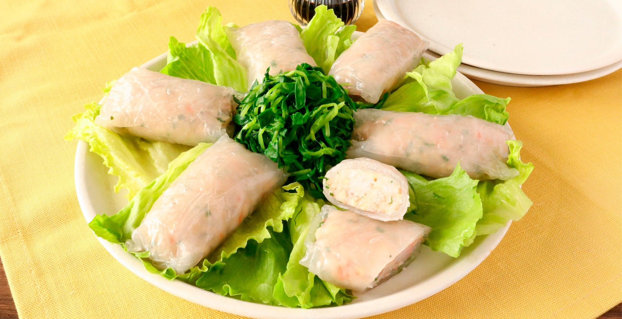 ライスペーパー海老蒸し餃子