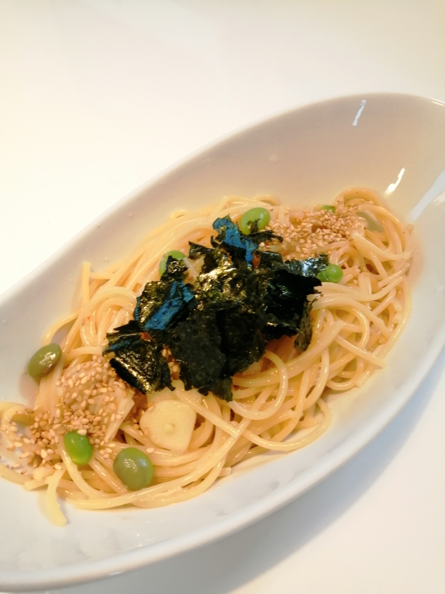 ☆茶豆と明太子の和風クリームパスタ☆