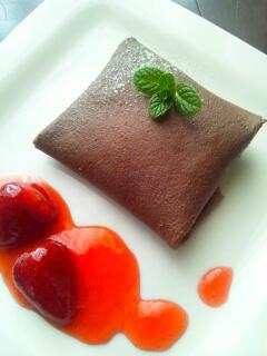 なめらかチョコムースのクレープ包み レシピ 作り方 By Mitsuva8642 楽天レシピ