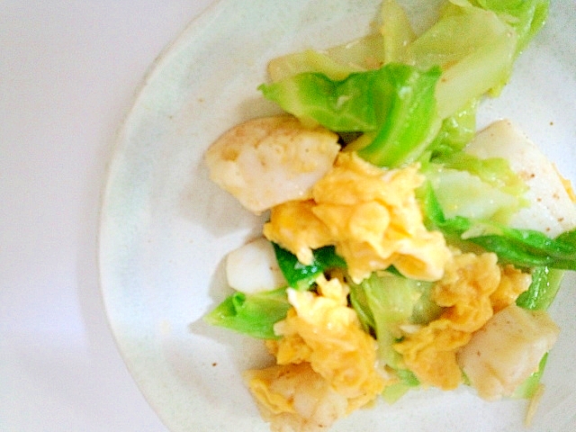 イカとふわふわ卵の炒め物