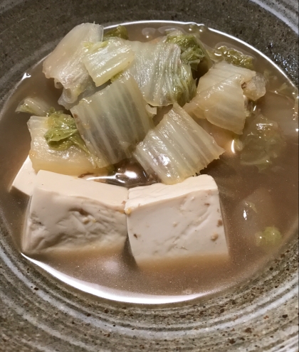 【基本の和食】白菜と豆腐の旨煮。