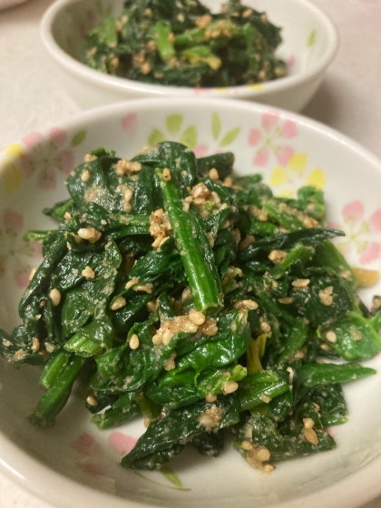 基本の和食副菜♡優しい甘さ♡ほうれん草のごま和え