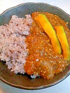 鶏ひき肉とマッシュかぼちゃのカレー