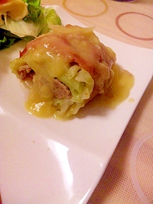 ひき肉de☆巻かないボリュームミルフィーユキャベツ