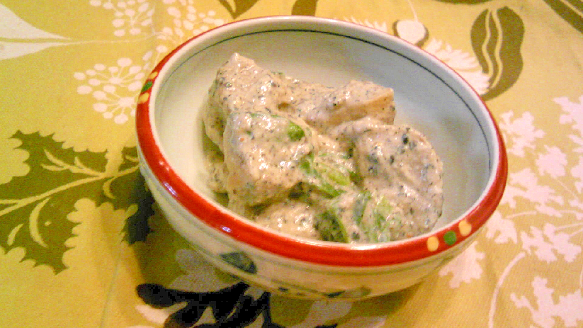 小松菜・里芋の豆腐ｸﾘｰﾑ・ｺﾞﾏ味噌和え