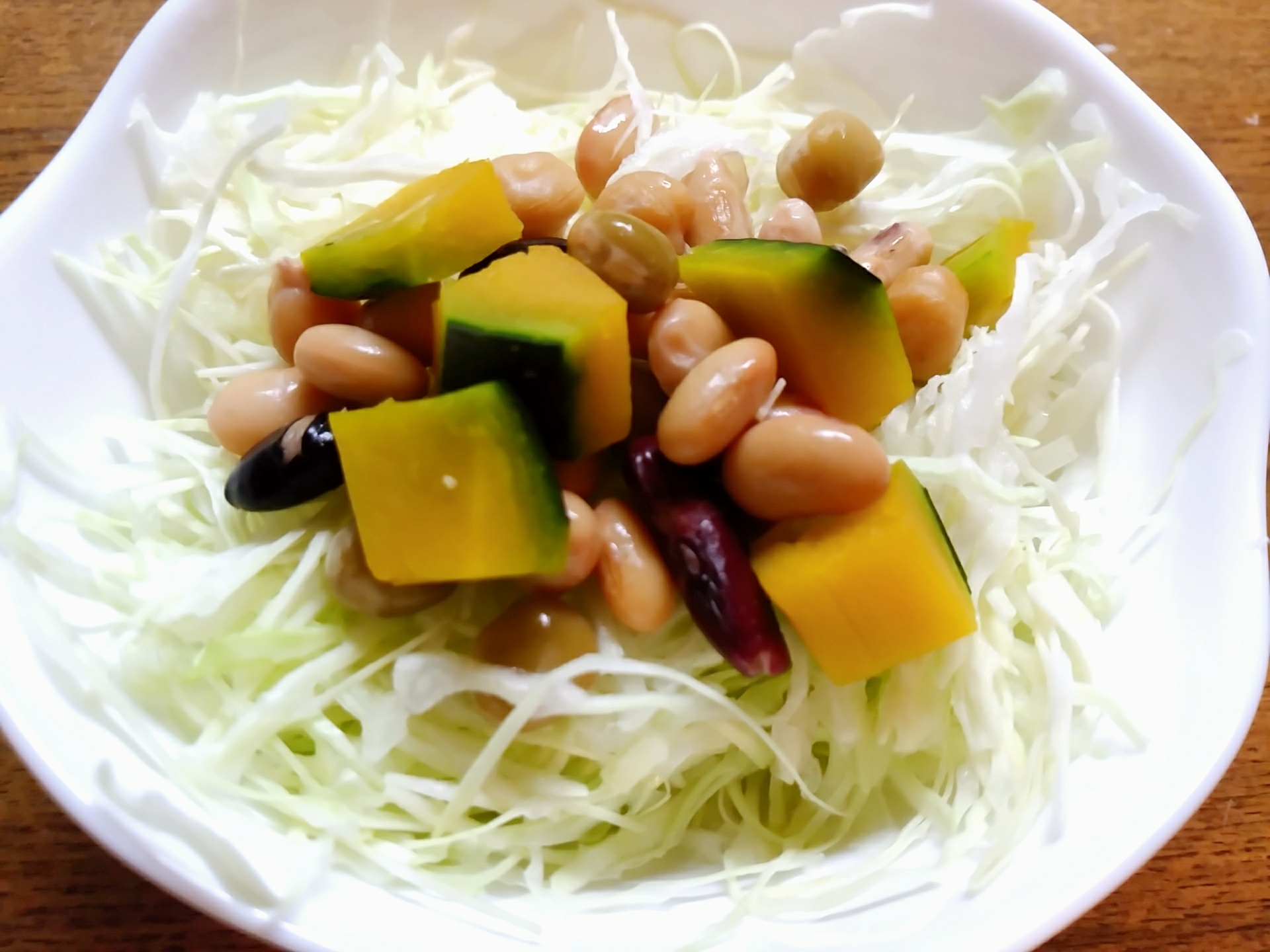 ミックス豆と南瓜のサラダ