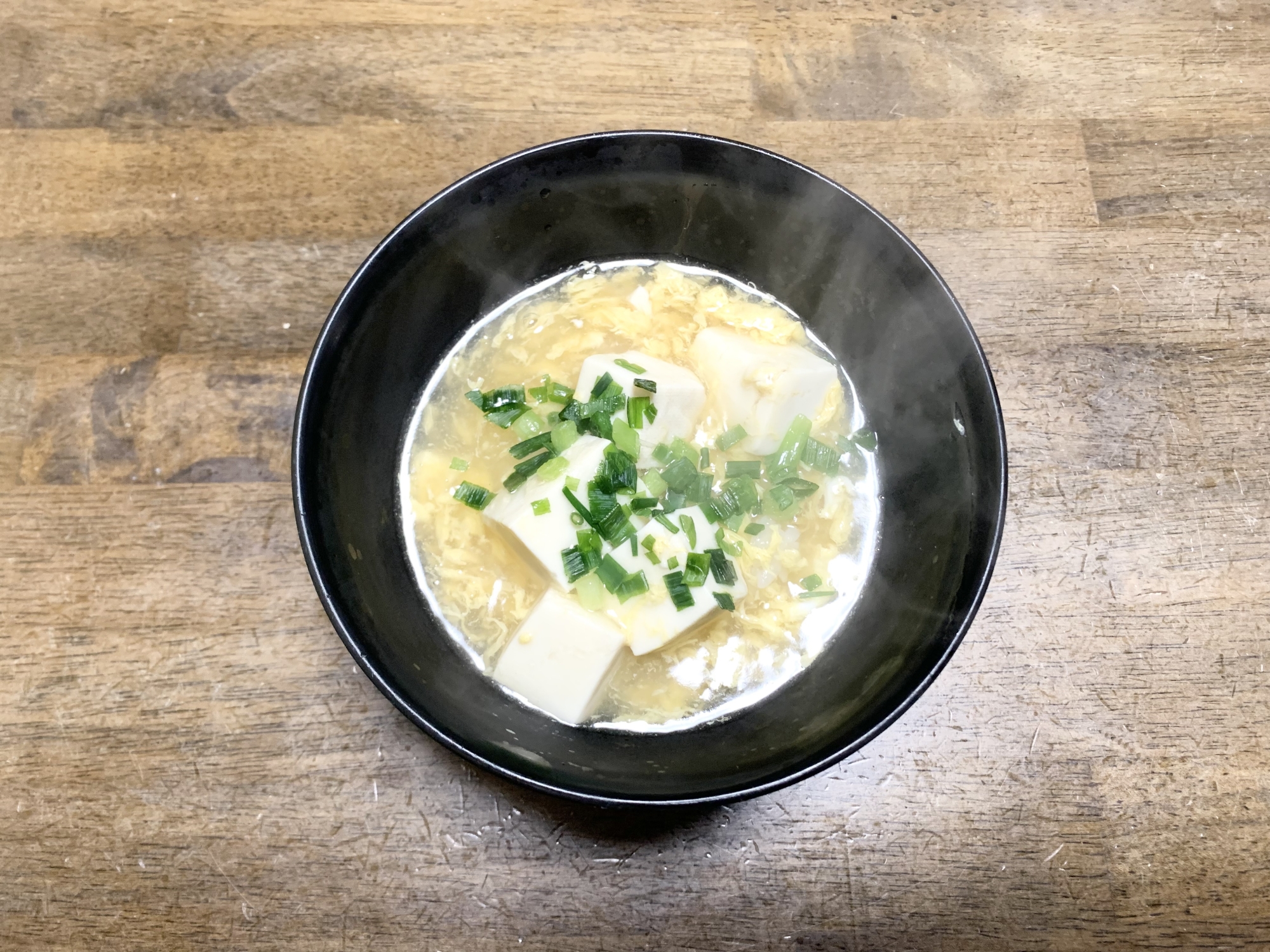 簡単レシピ　豆腐と卵のあんかけご飯