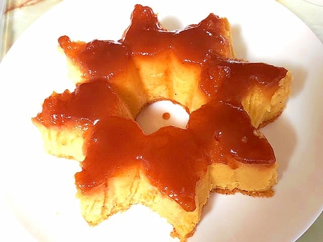 ハロウィンにも！スター型を使った南瓜の焼きプリン風